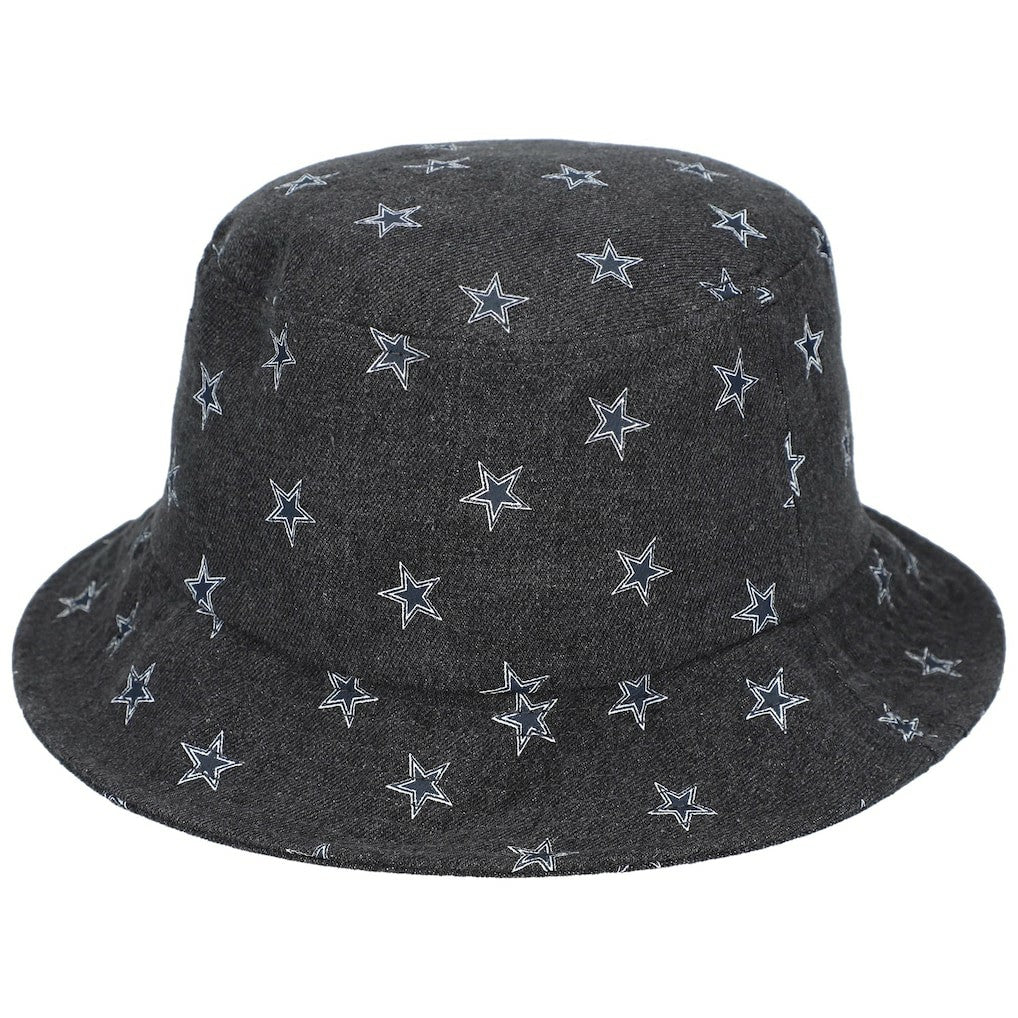 Dallas Cowboys The Wild Collective Women's Denim Bucket Hat - Black - NFL