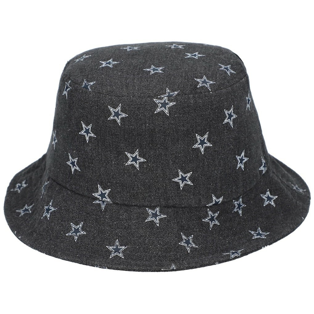 Dallas Cowboys The Wild Collective Women's Denim Bucket Hat - Black - NFL