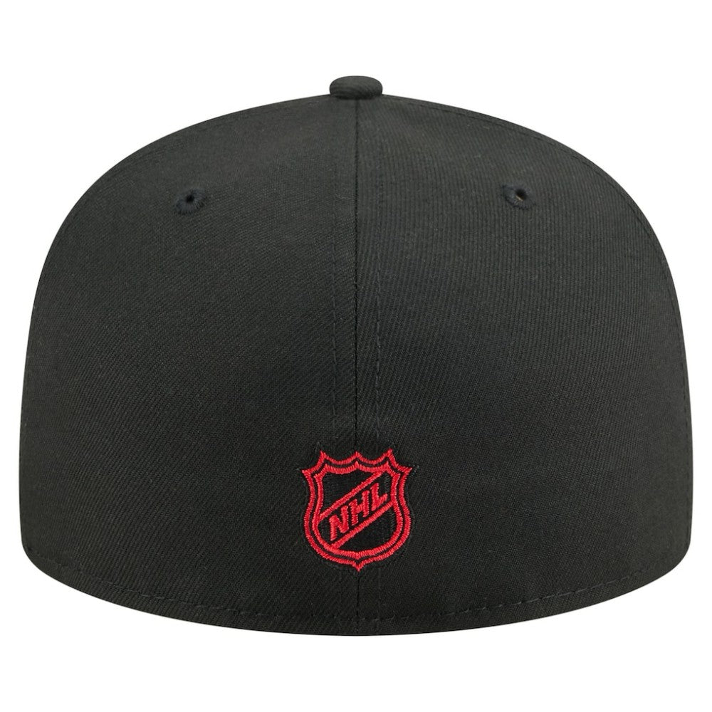 Chicago Blackhawks New Era Oversized Vintage Arch 59Fifty Fitted Hat - Black | New Era on sale