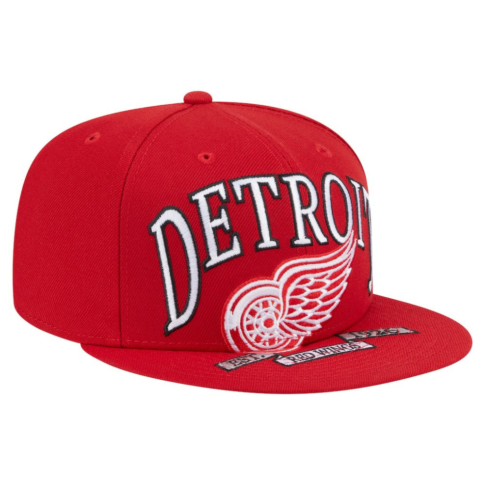 Detroit Red Wings New Era Oversized Vintage Arch 59Fifty Fitted Hat - Red | New Era on sale