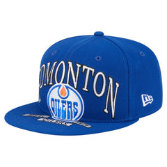 Edmonton Oilers New Era Oversized Vintage Arch 59Fifty Fitted Hat - Royal | New Era Clearance