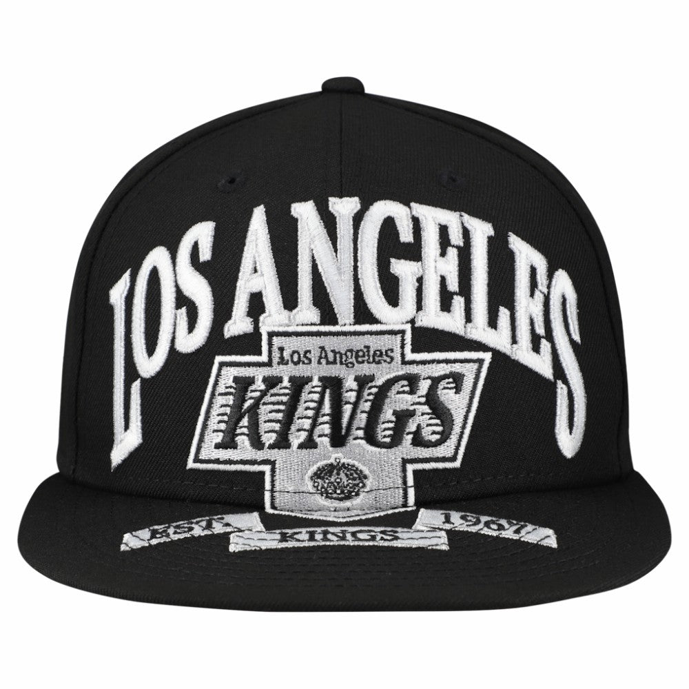 Los Angeles Kings New Era Oversized Vintage Arch 59Fifty Fitted Hat - Black | New Era on sale