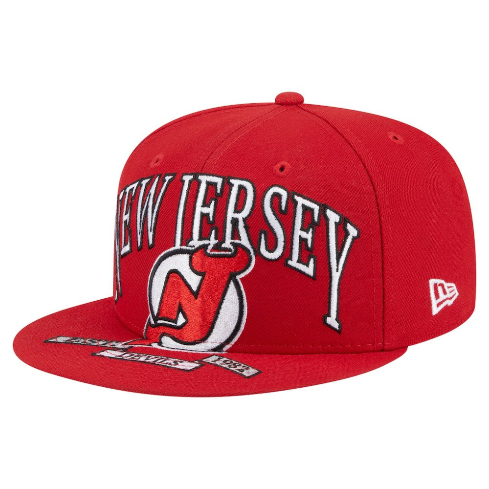New Jersey Devils New Era Oversized Vintage Arch 59Fifty Fitted Hat - Red | New Era near me
