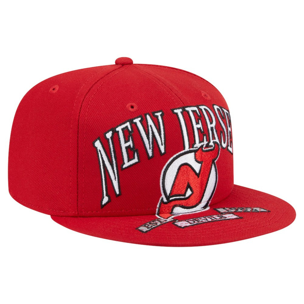 New Jersey Devils New Era Oversized Vintage Arch 59Fifty Fitted Hat - Red | New Era near me