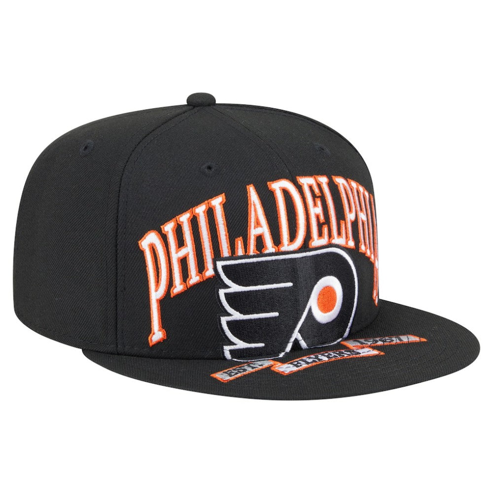 Philadelphia Flyers New Era Oversized Vintage Arch 59Fifty Fitted Hat - Black | New Era on sale