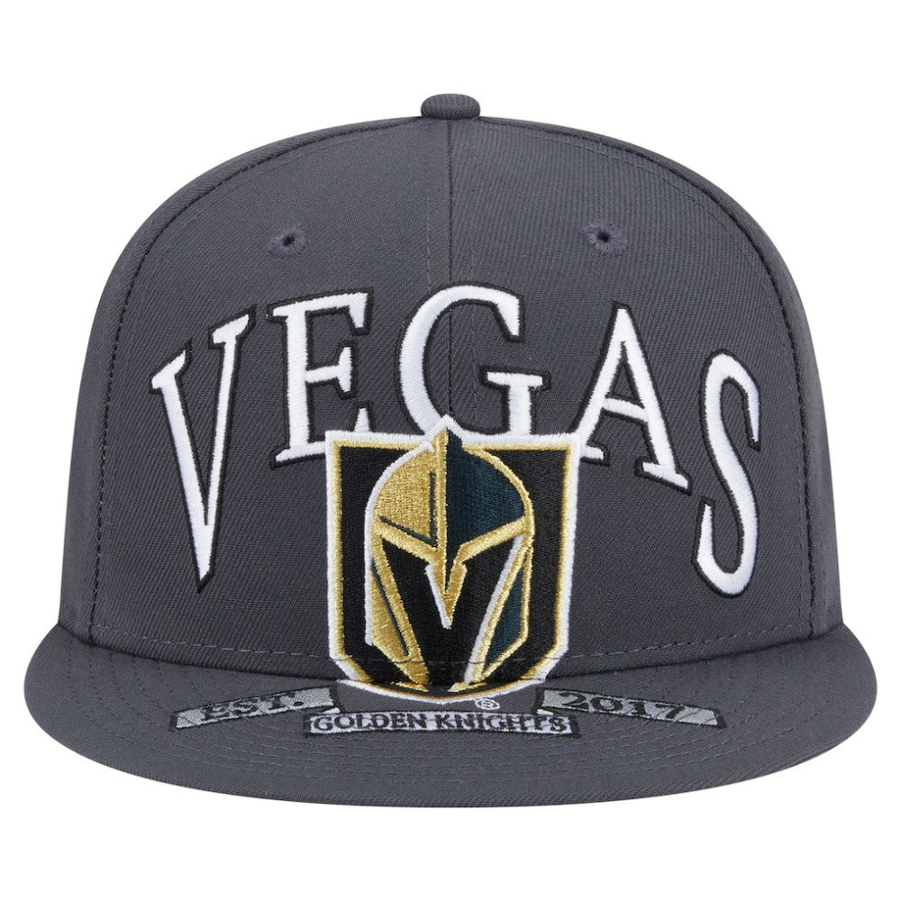 Vegas Golden Knights New Era Oversized Vintage Arch 59Fifty Fitted Hat - Gray | New Era discount