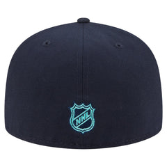 Seattle Kraken New Era Oversized Vintage Arch 59Fifty Fitted Hat - Deep Sea Blue | New Era Clearance