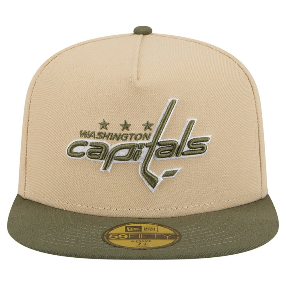 Washington Capitals New Era Color Pack Two-Tone 59FIFTY A-Frame Fitted Hat - Tan/Olive | New Era near me