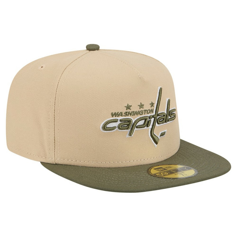Washington Capitals New Era Color Pack Two-Tone 59FIFTY A-Frame Fitted Hat - Tan/Olive | New Era near me