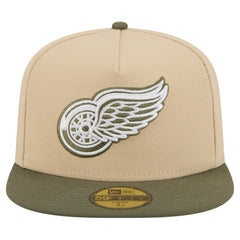 Detroit Red Wings New Era Color Pack Two-Tone 59FIFTY A-Frame Fitted Hat - Tan/Olive | New Era discount