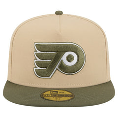 Philadelphia Flyers New Era Color Pack Two-Tone 59FIFTY A-Frame Fitted Hat - Tan/Olive | New Era Lifestyle
