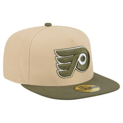 Philadelphia Flyers New Era Color Pack Two-Tone 59FIFTY A-Frame Fitted Hat - Tan/Olive | New Era Lifestyle