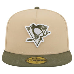 Pittsburgh Penguins New Era Color Pack Two-Tone 59FIFTY A-Frame Fitted Hat - Tan/Olive | New Era Lifestyle