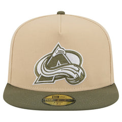 Colorado Avalanche New Era Color Pack Two-Tone 59FIFTY A-Frame Fitted Hat - Tan/Olive | New Era discount