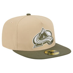Colorado Avalanche New Era Color Pack Two-Tone 59FIFTY A-Frame Fitted Hat - Tan/Olive | New Era discount