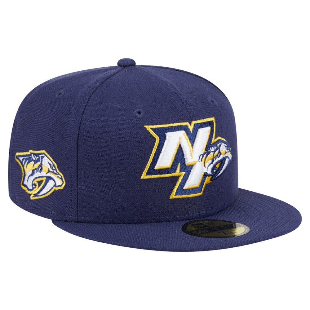 Nashville Predators New Era Deceptor 59FIFTY Fitted Hat - Navy | New Era Clearance