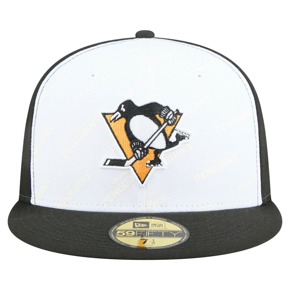 Pittsburgh Penguins New Era Repeat Two-Tone 59FIFTY Fitted Hat - White/Black | New Era on sale