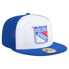 New York Rangers New Era Repeat Two-Tone 59FIFTY Fitted Hat - White/Blue | New Era online
