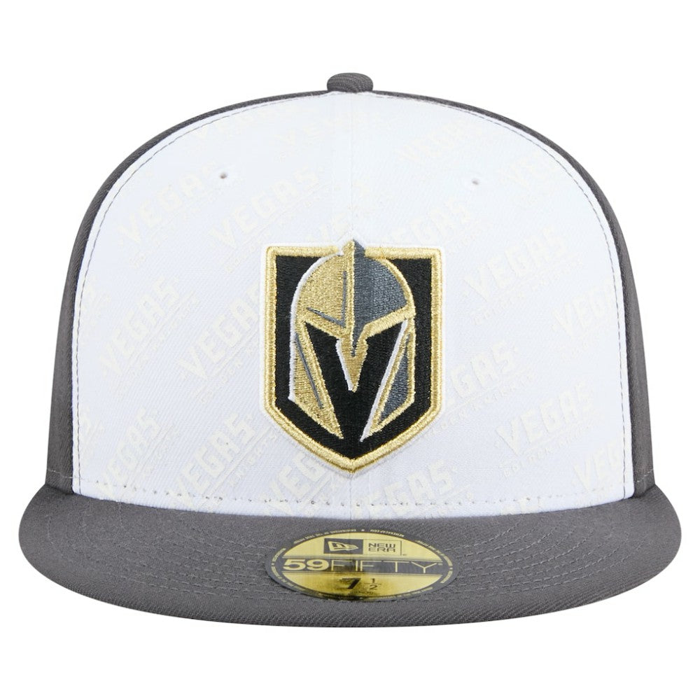 Vegas Golden Knights New Era Repeat Two-Tone 59FIFTY Fitted Hat - White/Gray | New Era on sale