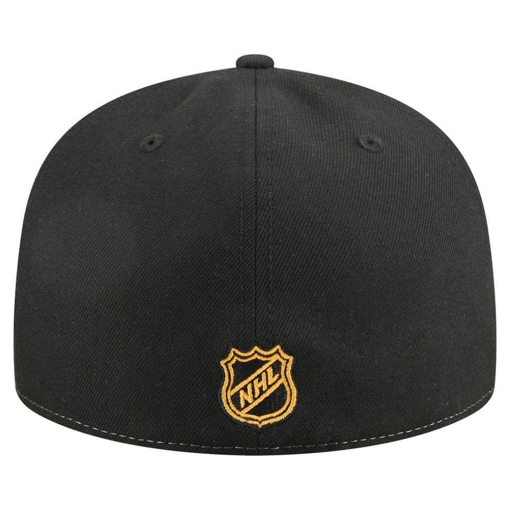 Boston Bruins New Era Repeat Two-Tone 59FIFTY Fitted Hat - White/Black | New Era Clearance