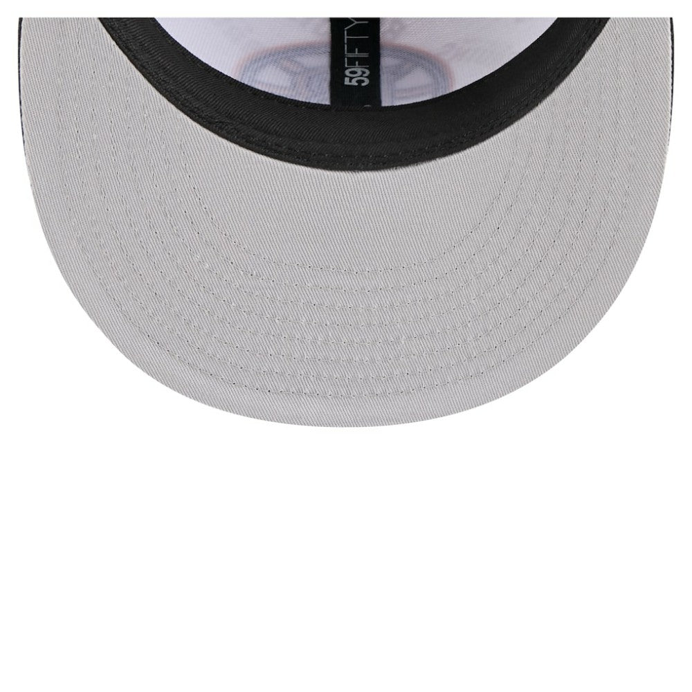 Boston Bruins New Era Repeat Two-Tone 59FIFTY Fitted Hat - White/Black | New Era Clearance