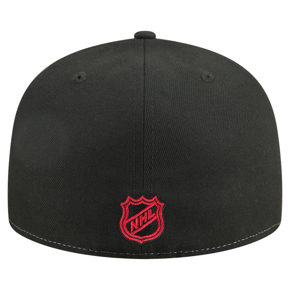 Chicago Blackhawks New Era Repeat Two-Tone 59FIFTY Fitted Hat - White/Black | New Era Clearance