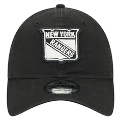 New York Rangers New Era Stamp Fabric Applique 9TWENTY Adjustable Hat - Black | New Era sale