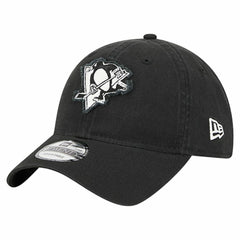 Pittsburgh Penguins New Era Stamp Fabric Applique 9TWENTY Adjustable Hat - Black | New Era on sale