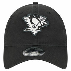 Pittsburgh Penguins New Era Stamp Fabric Applique 9TWENTY Adjustable Hat - Black | New Era on sale