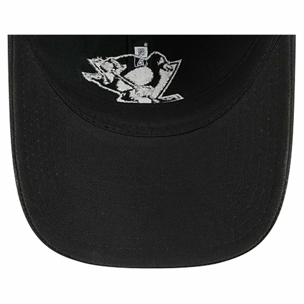 Pittsburgh Penguins New Era Stamp Fabric Applique 9TWENTY Adjustable Hat - Black | New Era on sale