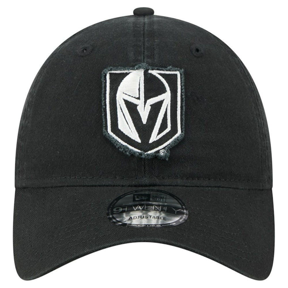 Vegas Golden Knights New Era Stamp Fabric Applique 9TWENTY Adjustable Hat - Black | New Era Lifestyle