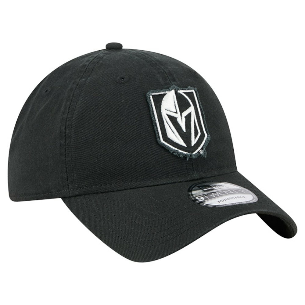 Vegas Golden Knights New Era Stamp Fabric Applique 9TWENTY Adjustable Hat - Black | New Era Lifestyle
