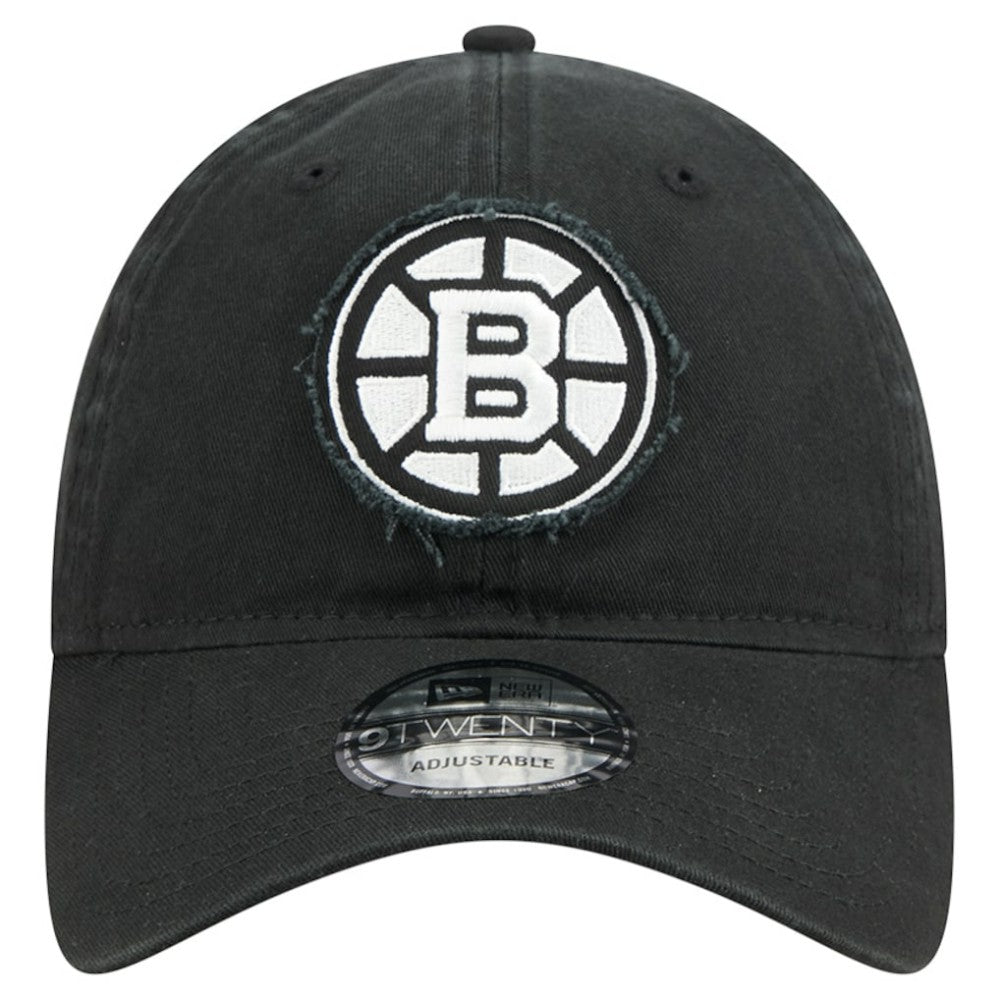 Boston Bruins New Era Stamp Fabric Applique 9TWENTY Adjustable Hat - Black | New Era sale