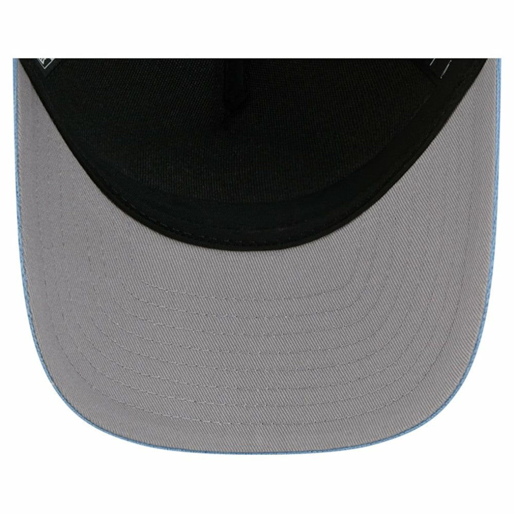 Utah Mammoth New Era Hockey Sock 9FORTY A-Frame M-Crown Adjustable Trucker Hat - Light Blue/Black | New Era on sale