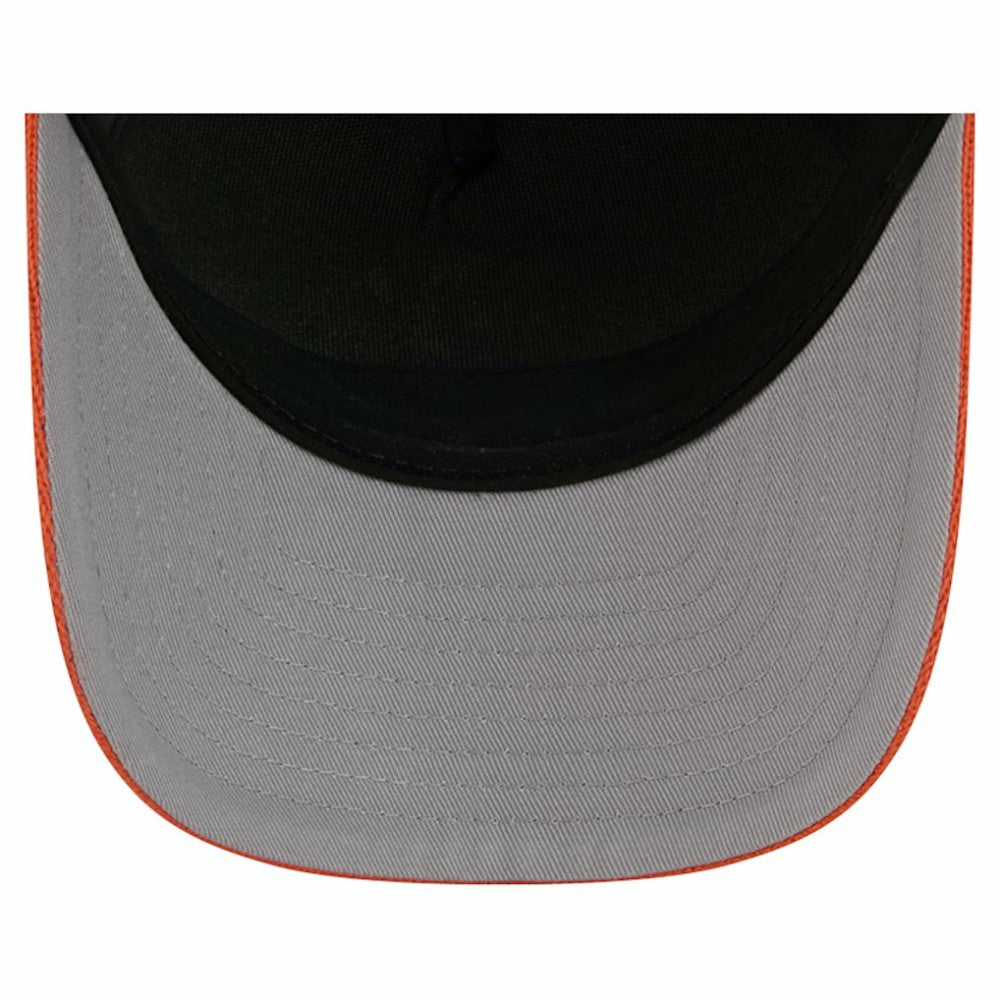 New York Islanders New Era Hockey Sock 9FORTY A-Frame M-Crown Adjustable Trucker Hat - Orange/Royal | New Era Clearance