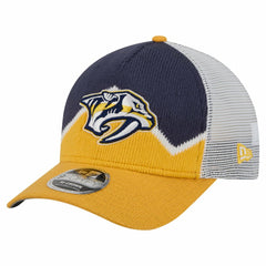 Nashville Predators New Era Hockey Sock 9FORTY A-Frame M-Crown Adjustable Trucker Hat - Gold/Navy | New Era online