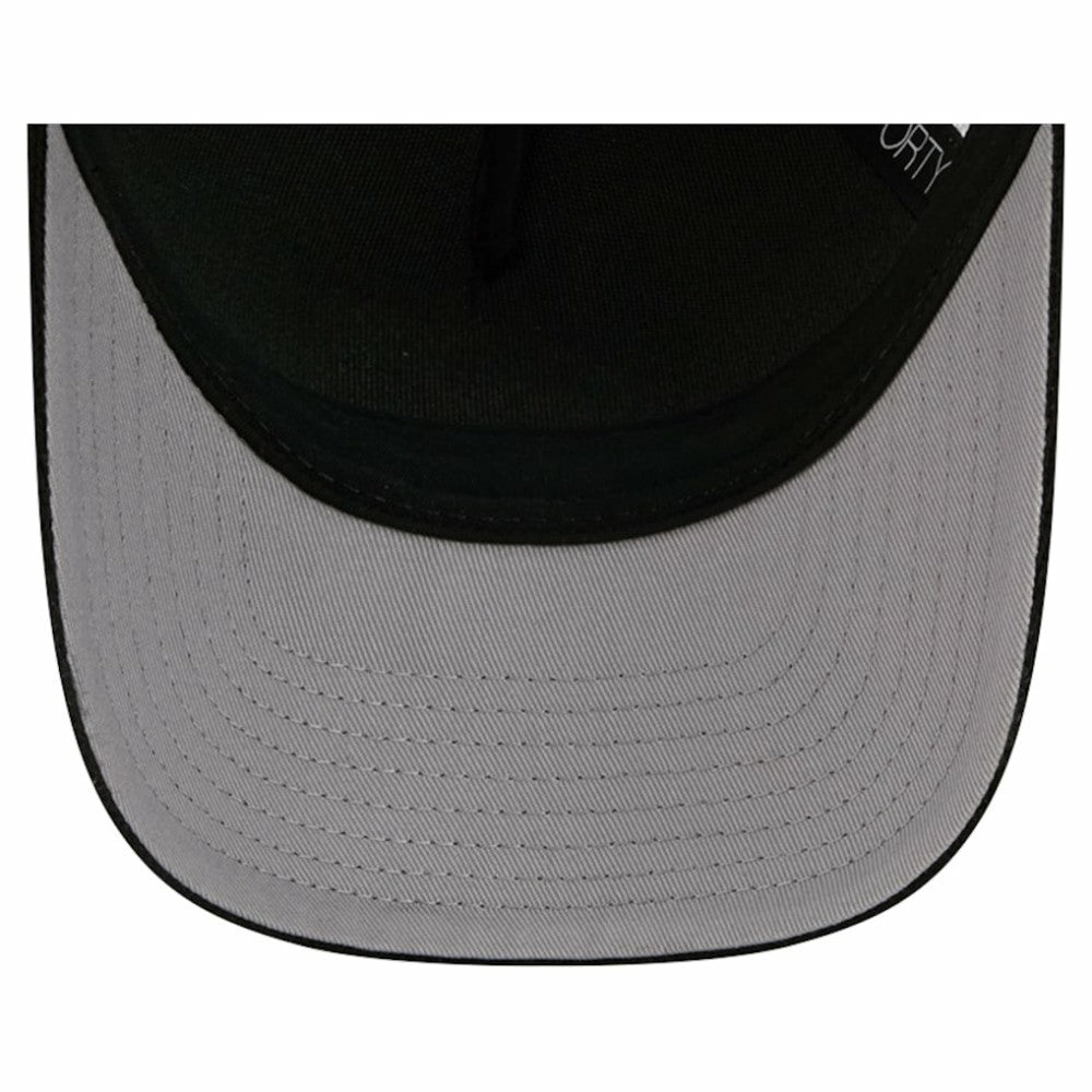 New Jersey Devils New Era Hockey Sock 9FORTY A-Frame M-Crown Adjustable Trucker Hat - Black/Red | New Era Lifestyle