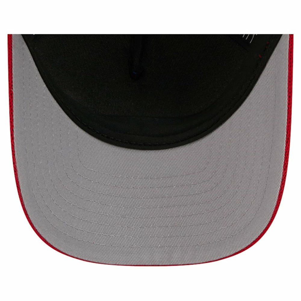 New York Rangers New Era Hockey Sock 9FORTY A-Frame M-Crown Adjustable Trucker Hat - Red/Blue | New Era near me