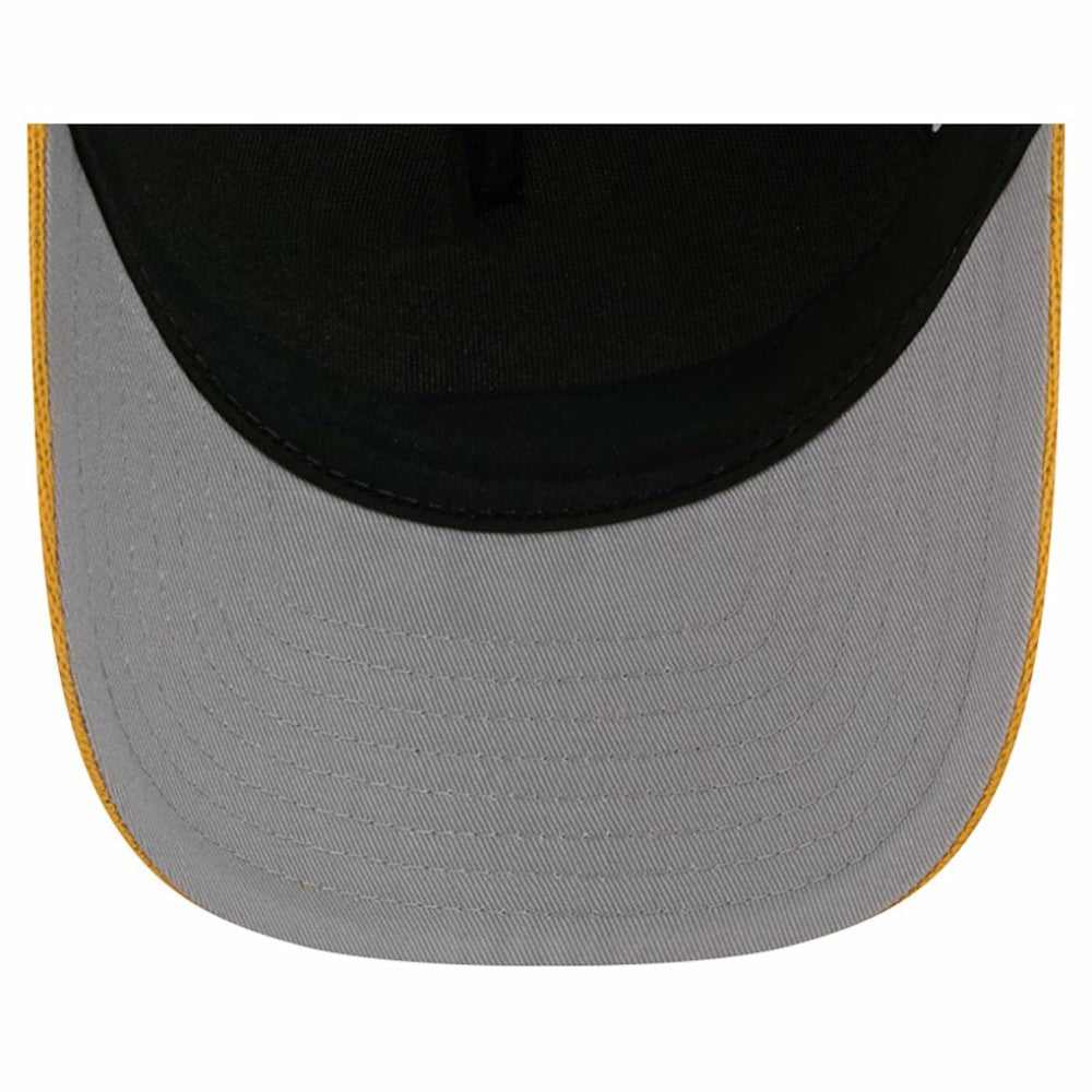 Pittsburgh Penguins New Era Hockey Sock 9FORTY A-Frame M-Crown Adjustable Trucker Hat - Gold/Black | New Era discount