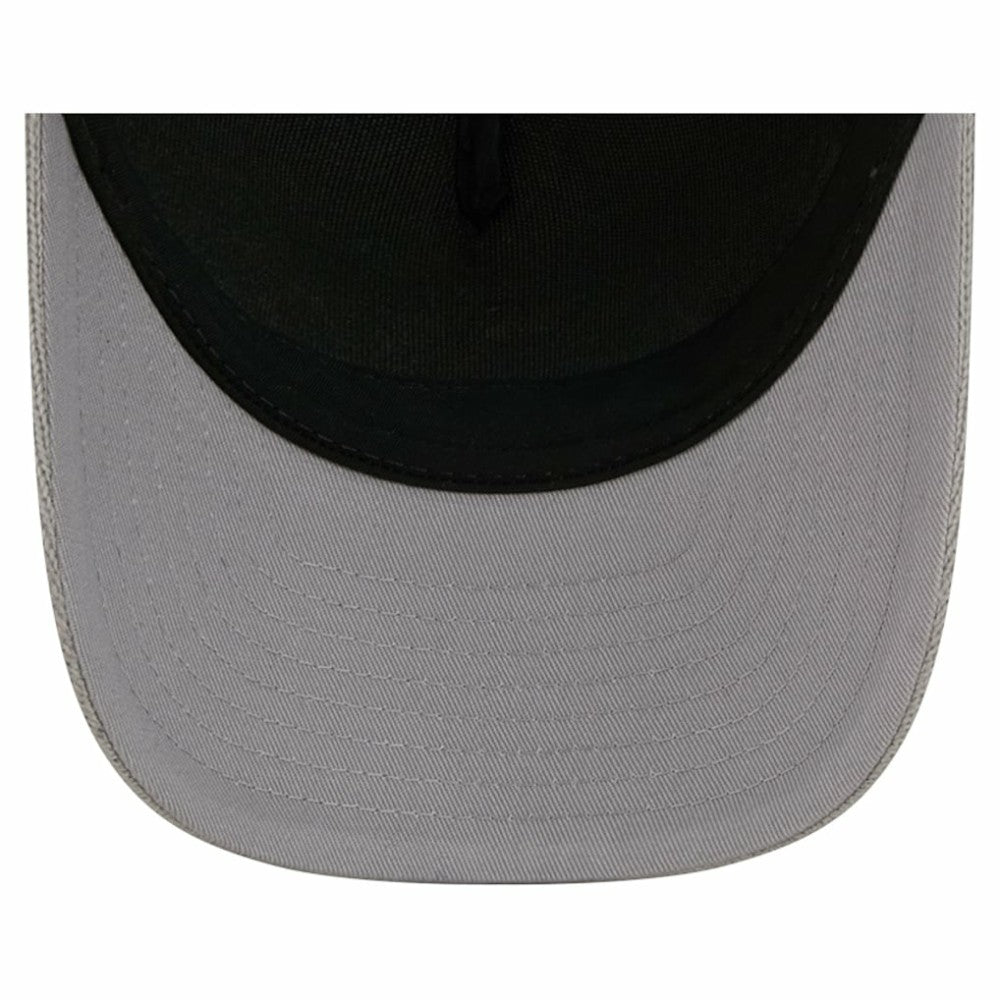 Los Angeles Kings New Era Hockey Sock 9FORTY A-Frame M-Crown Adjustable Trucker Hat - Silver/Black | New Era Clearance