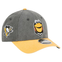 Pittsburgh Penguins New Era Mascot 2-Tone 9FORTY Adjustable Hat - Black/Gold | New Era Lifestyle