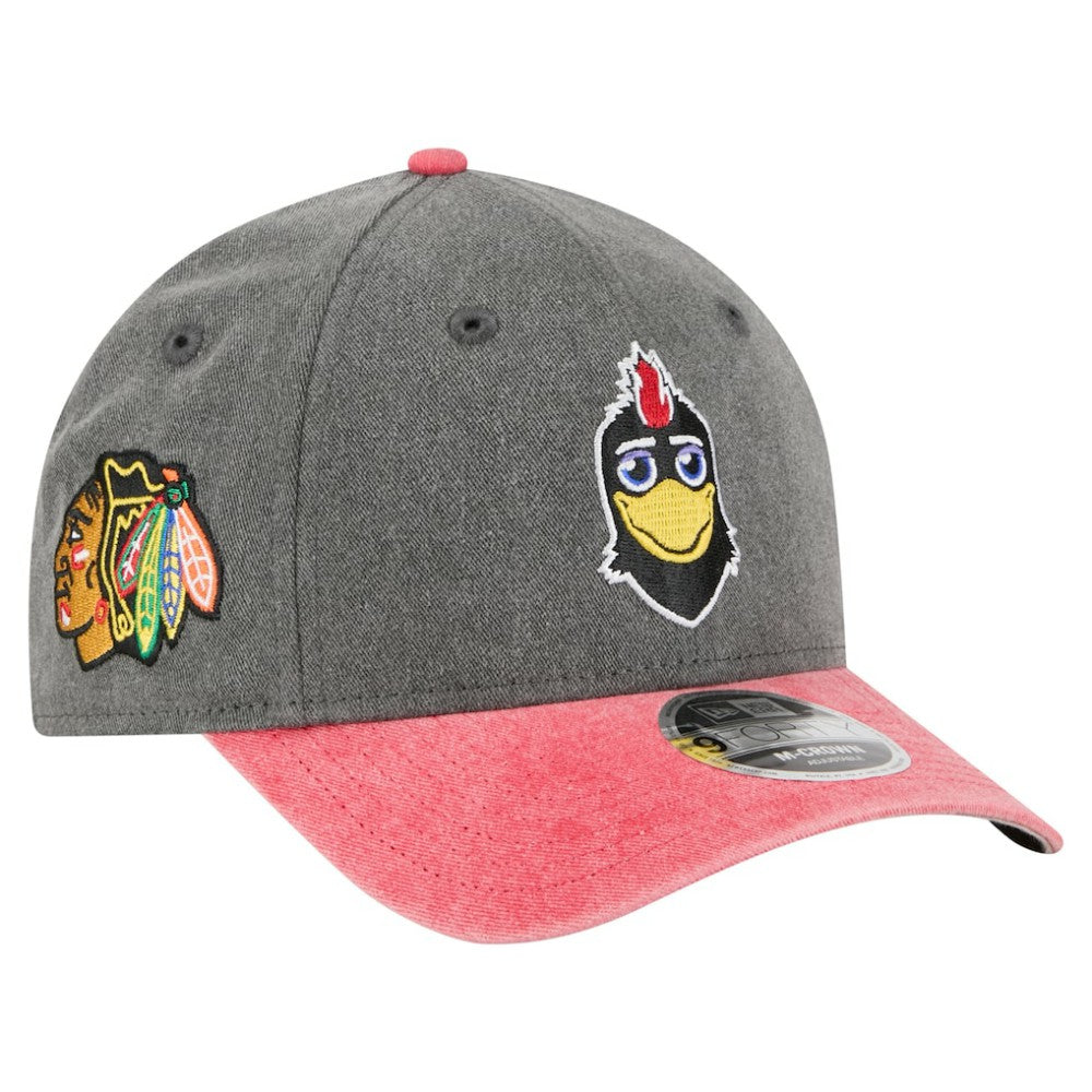Chicago Blackhawks New Era Mascot 2-Tone 9FORTY Adjustable Hat - Black/Red | New Era near me
