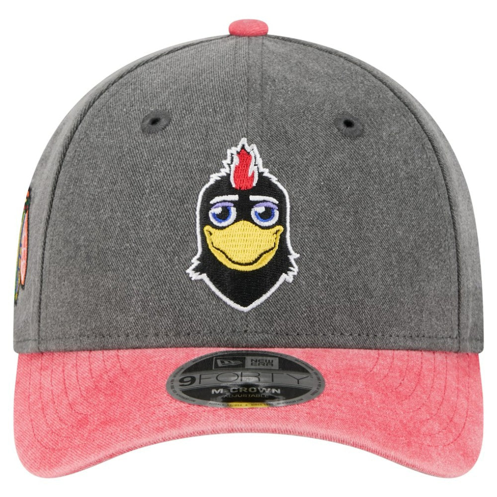 Chicago Blackhawks New Era Mascot 2-Tone 9FORTY Adjustable Hat - Black/Red | New Era near me
