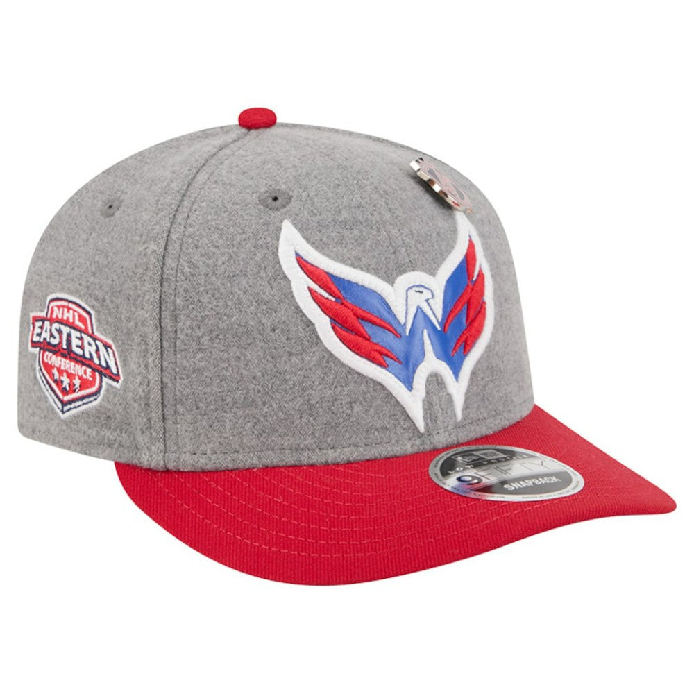 Washington Capitals New Era Wool Pin Low Profile 9FIFTY Snapback Hat - Gray/Red | New Era Clearance