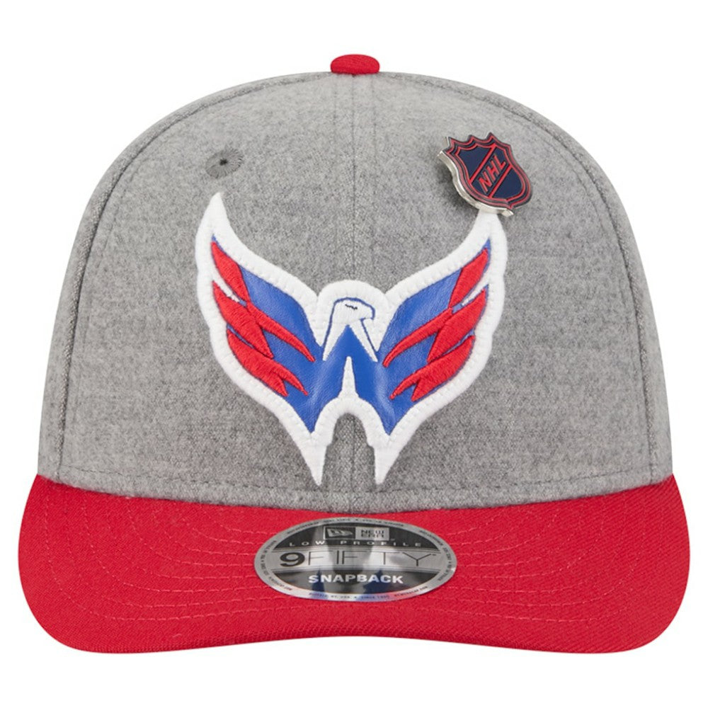 Washington Capitals New Era Wool Pin Low Profile 9FIFTY Snapback Hat - Gray/Red | New Era Clearance