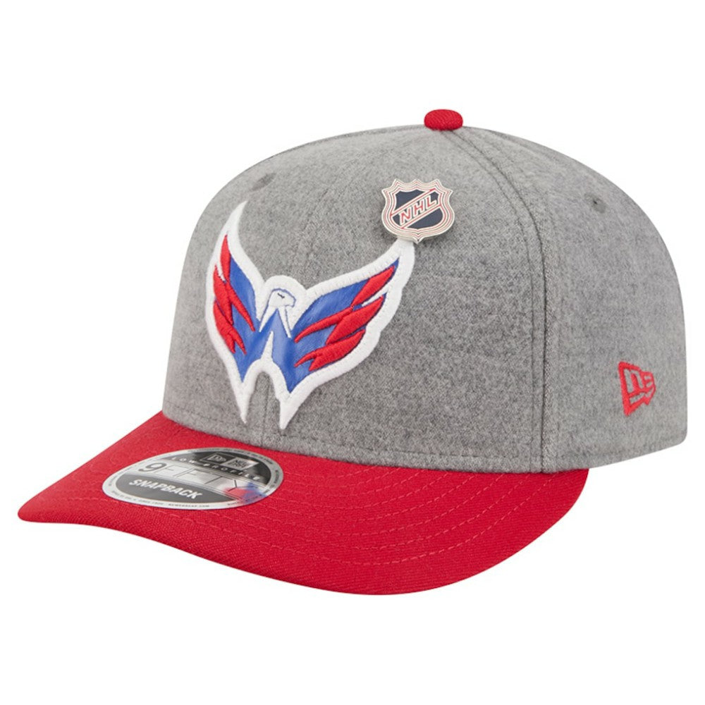 Washington Capitals New Era Wool Pin Low Profile 9FIFTY Snapback Hat - Gray/Red | New Era Clearance