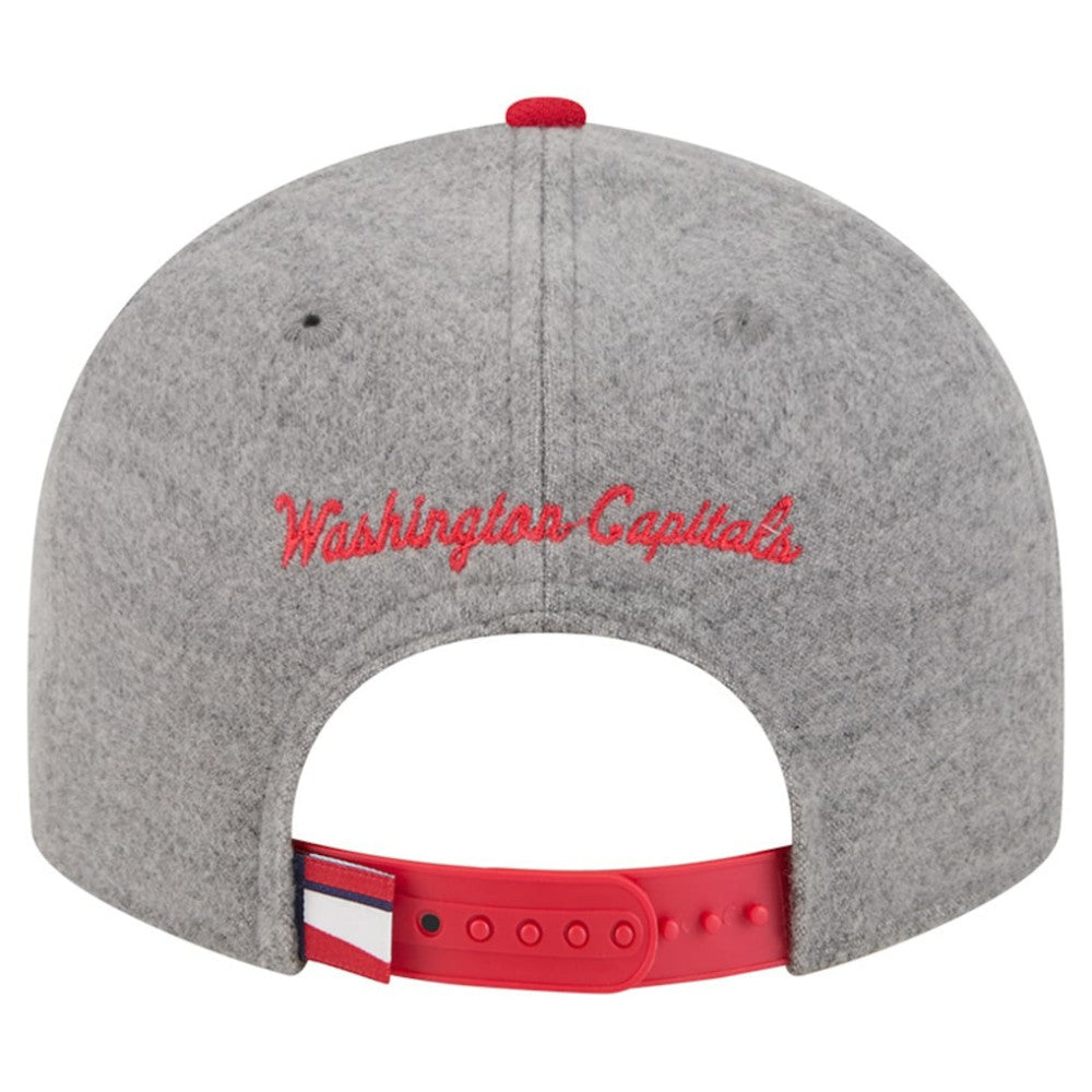 Washington Capitals New Era Wool Pin Low Profile 9FIFTY Snapback Hat - Gray/Red | New Era Clearance