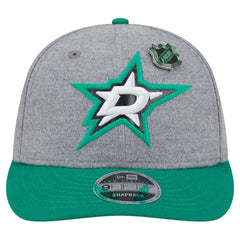 Dallas Stars New Era Wool Pin Low Profile 9FIFTY Snapback Hat - Kelly Green/Green | New Era discount