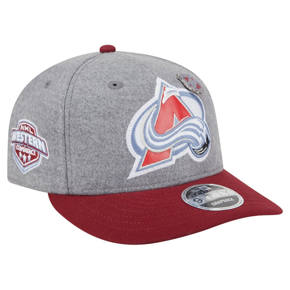 Colorado Avalanche New Era Wool Pin Low Profile 9FIFTY Snapback Hat - Gray/Burgundy | New Era sale