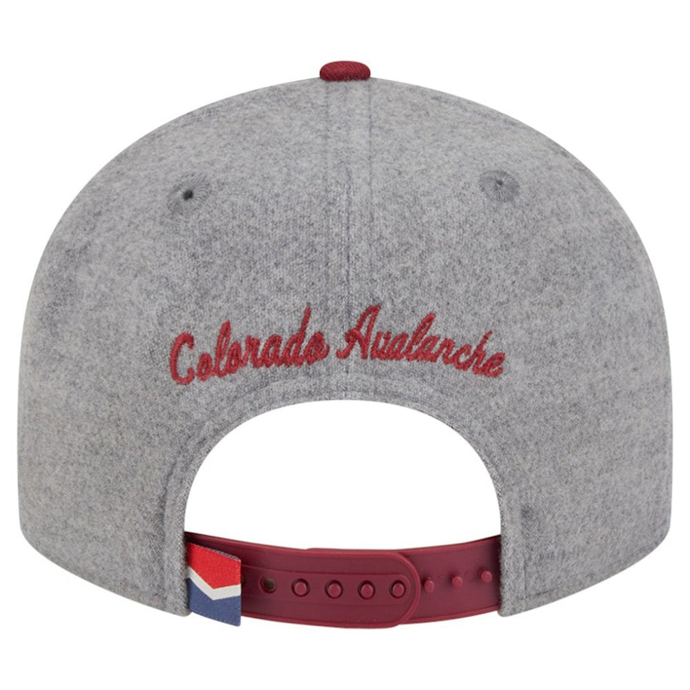 Colorado Avalanche New Era Wool Pin Low Profile 9FIFTY Snapback Hat - Gray/Burgundy | New Era sale